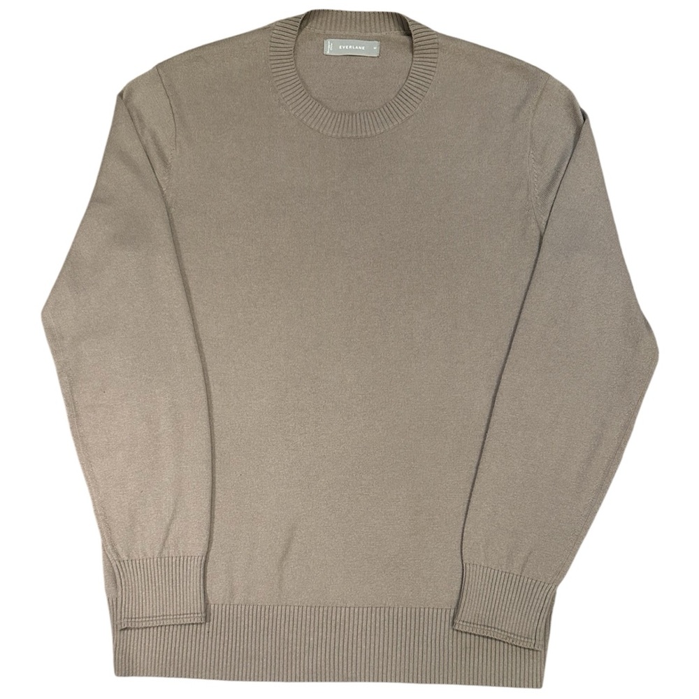 Everlane Men's Tan Crewneck Sweater Casual Contemporary Cozy Knit Size M